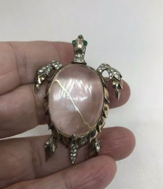 Trifari Alfred Philppe Sterling Jelly Belly Turtle Pin 1940 