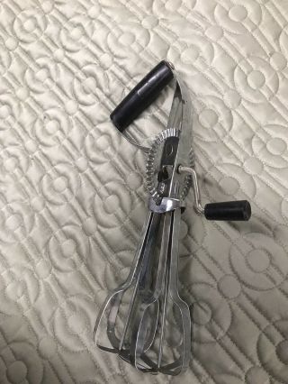 Vintage Hand Mixer Egg Beater Stainless Steel Made In Usa
