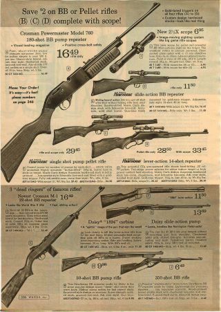 1967 Advert Dick Hart Judy Kimball Golf Clubs Daisy Bb Gun Air Rifle M1 Ww Ii