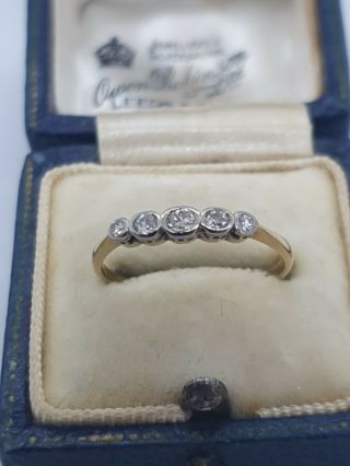 18ct Yellow Gold Edwardian 5 Stone Diamond Ring