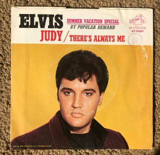 Elvis Presley 47 - 9287 Judy / There’s Always Me Art Sleeve 45 Rpm