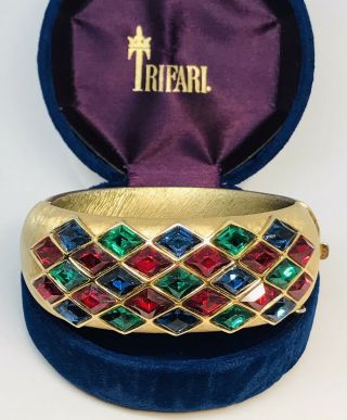 Gorgeous Vintage Trifari Alfred Philippe Jewels Of India Moghul Bracelet