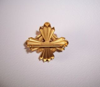 Jeweled Maltese Cross Brooch,  Signed,  Natasha Stambouli,  24K GP,  Semi precious 2