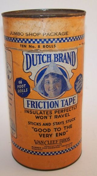 Vintage Dutch Brand Friction Tape Can