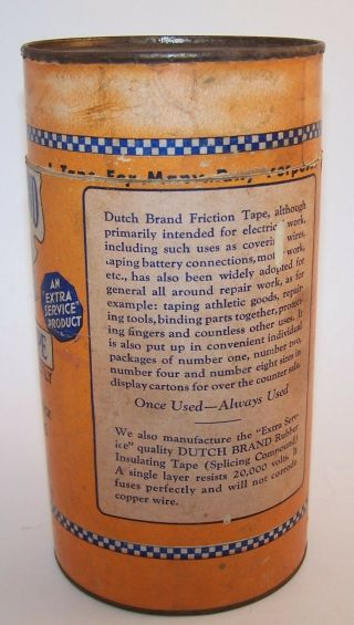 Vintage Dutch Brand Friction Tape Can 2