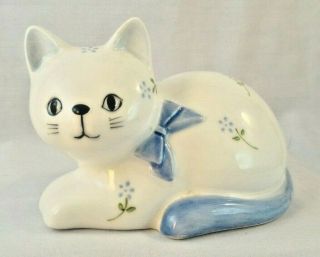 Otagiri Japan Cats With Blue Flowers Salt And Pepper Shakers Japan