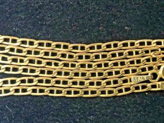 Vintage Estate 10k Gold Necklace Chain Made In Italy Signed 20 Inches Solid
