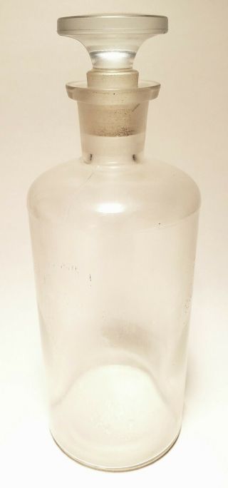 Vintage Clear Glass Apothecary Jar TCW CO With Lid 8 1/4 