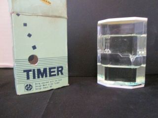Vintage 3 Minute Liquid Timer " Rare Find " B - 1