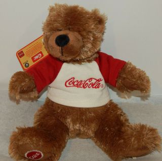 Boyds Bear Charles Coca Cola Coke Plush Bear With Red/white Shirt