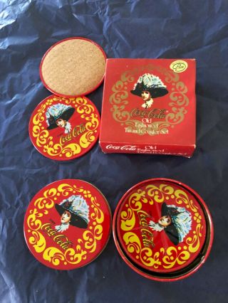 Vintage Coca Cola Old Fashioned Tin & Coaster Set Price Products