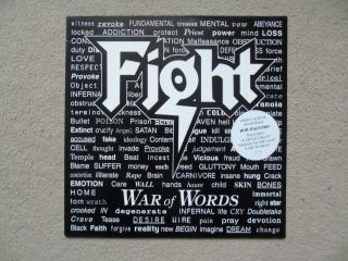 Fight War Of Words Uk Epic White Vinyl Lp Near  55