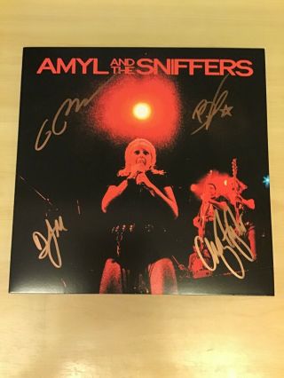 Signed - Amyl And The Sniffers - Lp Big Attraction/giddy Up - Fully Autographed - M/unpl