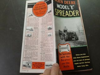 John Deere 1939 Horse Drawn Spreader Brochure Model E Outstanding Advertising