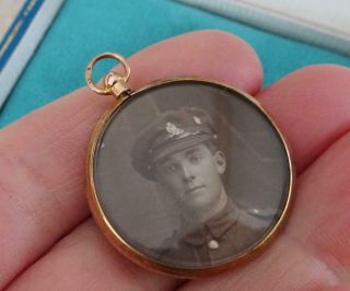 Antique Victorian Edwardian Double Sided Photo Locket In Rose Gold London 1906