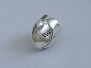 Vintage Bent Knudsen Sterling Silver & Hematite Ring - Bent K,  Denmark 1960 ' s 2