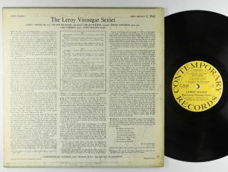 Leroy Vinnegar Sextet - Leroy Walks LP - Contemporary - C3542 1st Press Mono DG 2