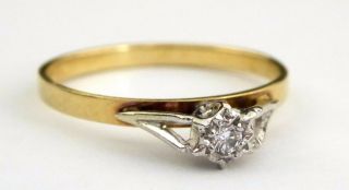 Vintage 18ct Gold Ring With Diamond Setting Size O Layby Avail