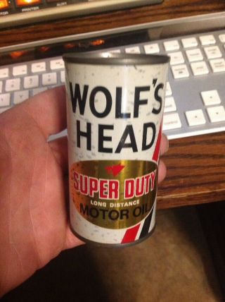 Wolfs Head Oil Can Bank 3.  75 " Duty.  Oil City Pa Interesting