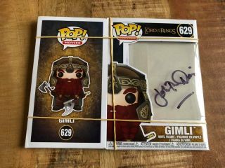 Autograph From John Rhys - Davies On A Funko Box In Person