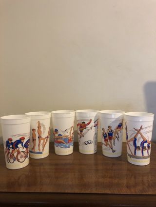 Mcdonalds 1988 U.  S.  Olympic Team Cups.  Complete Set Or 6