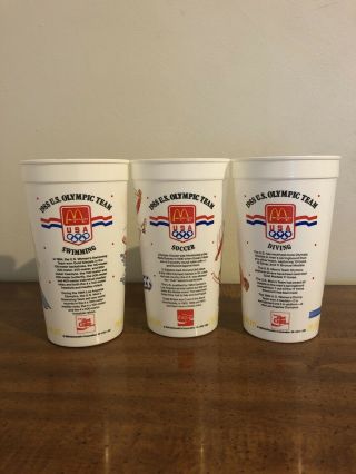 Mcdonalds 1988 U.  S.  Olympic Team Cups.  Complete Set Or 6 3