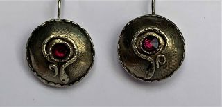 Antique Rare Georgian / Victorian Silver Snake Earrings