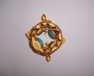 Vintage,  Jeweled Snake Brooch,  Signed,  Natasha Stambouli,  24K GP,  Semi precious 2
