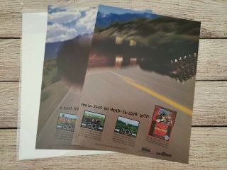 Road Rash 1 Sega Genesis CD 1991 Vintage Game Double Page Promo Ad Print Poster 2