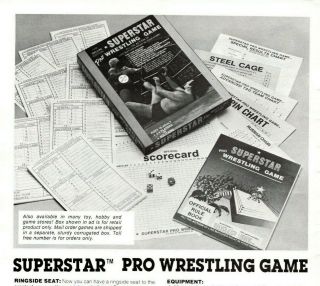 1985 Pro Superstar Wrestling Game Rpg Be The Wrestler Vintage Print Ad