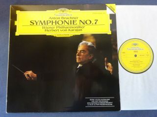 Bruckner: Symphony No 7 Lp - Karajan Last Recording Lp,  Vienna P/o,  Dg 429 226 - 1