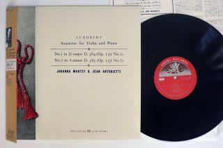 Schubert Sonatinas For Violin And Piano Angel Lexc - 1008 Japan Obi Mono Vinyl Lp
