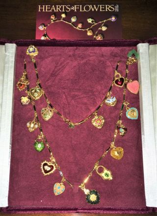 Joan Rivers Necklace Hearts & Flowers With All 19 Hearts