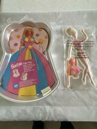 Wilton Barbie Mattel Princess Girl Dress Baking Cake Mold Pan 2105 - 3550 1998
