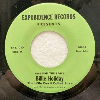 Billy Holiday On 7” Expubidence 010