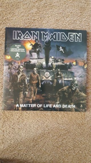 Iron Maiden Colored Gray Splatter Vinyl 2 Lps A Matter Of Life And Death 2006