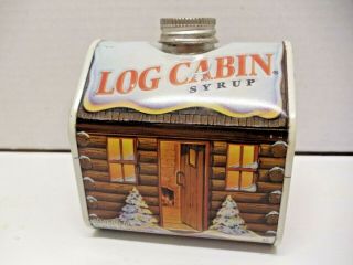 2004 Log Cabin Syrup Tin - First Edition Log Cabin Collectible Tin