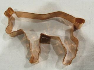 Vintage Martha By Mail Copper Cookie Cutter Cow With Bee Logo