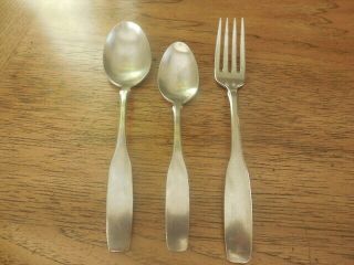 Community Stainless Flatware Paul Revere Teaspoon,  Soup Spoon & Dinner Fork