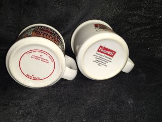 Vintage Set of 2 Campbell ' s Soup Mugs.  1999/2004 Beefsteak Ceramic Cups 3