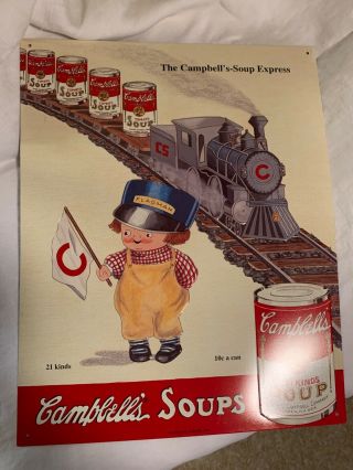 CAMPBELLS SOUP LIMITED EDITION 8 CAMPBELL’S SOUP EXPRESS METAL SIGN 1993 3