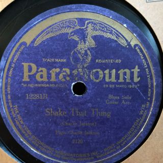 Papa Charlie Jackson Paramount 12281 Blues 78 Rpm V,  Hear