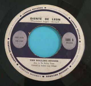 The Rolling Stones " Dandelion " Mega Rare 1st Press London 60s Peru 45
