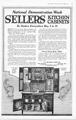 Sellers Kitchen Cabinets - G.  I.  Sellers & Sons Co.  - Elwood,  Indiana - 1919