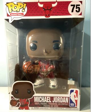 Funko Pop Nba 10” Action Figure - Michael Jordan 75 - Chicago Bulls (red Jersey)