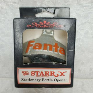 Vtg Style Cast Iron Wall Mount Fanta Orange Soda Bottle Opener Starr X 2000s