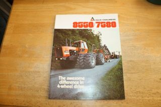 Allis Chalmers 8550/7580 Farm Tractors Dealer Advertisment Booklet - Good Conditio