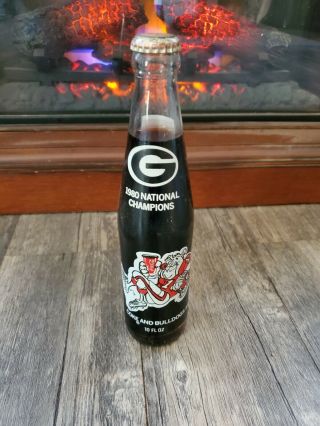 1980 Uga Georgia Bulldogs National Champions Coke Bottle Coca Cola