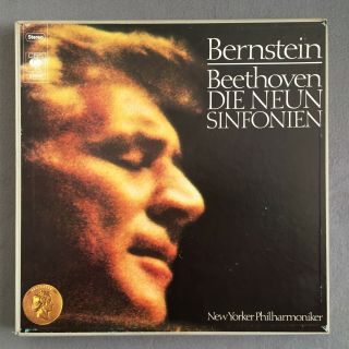 B046 Beethoven The 9 Symphonies Bernstein 7lp Cbs S 77703 Stereo