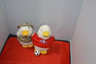 Aflac Duck Plush 6” Soccer Talking & Fishing Duck Htf With Red Soccer Jersey